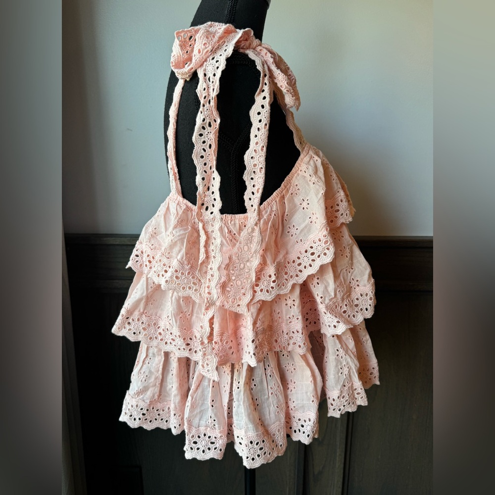 Petal & Pup Light Pink Ruffle tiered eyelet tank top NWT size XL - Picture 5 of 9